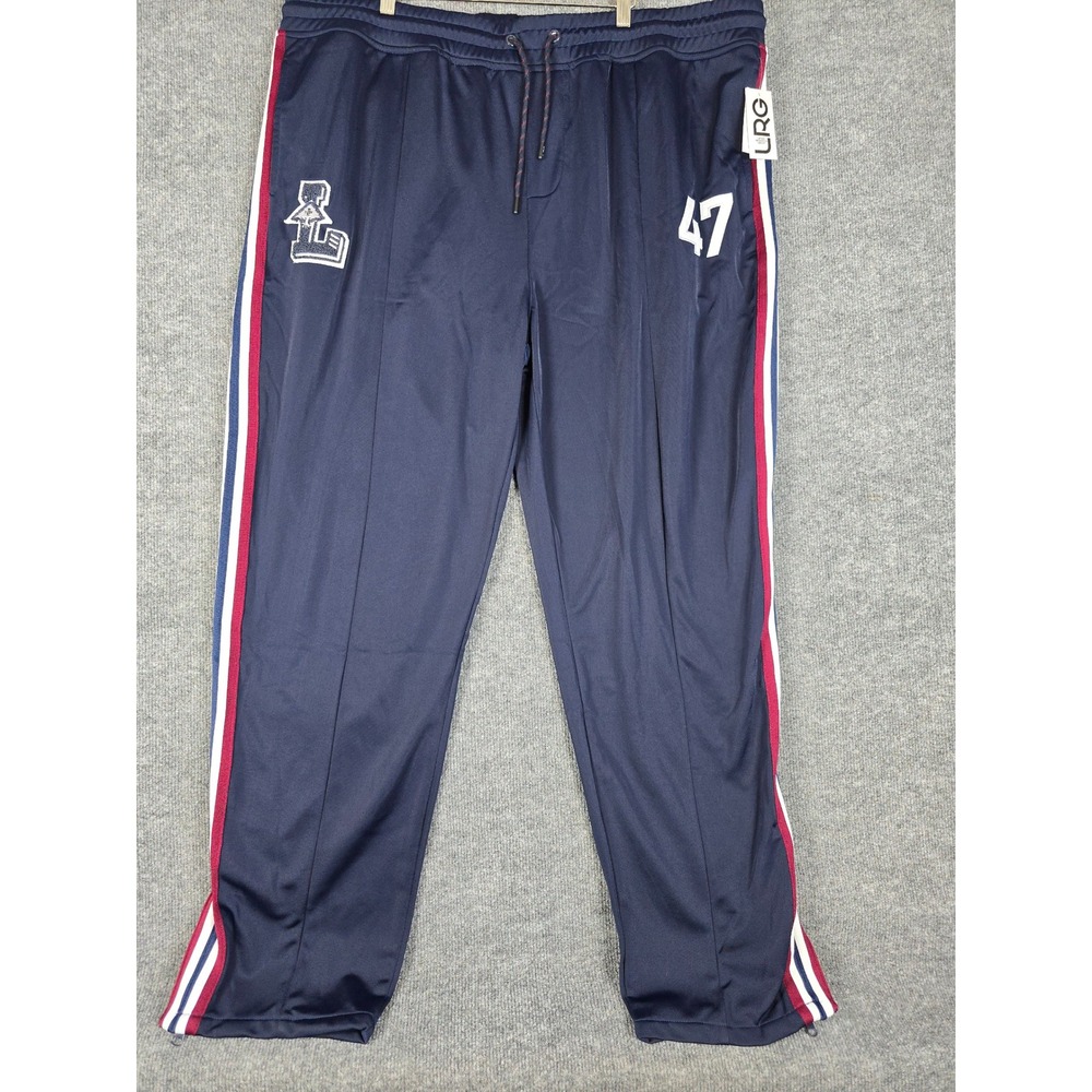 LRG Lifted Research Group Men's Navy Track Pants‎ Zip Ankle Size 4XL NWT